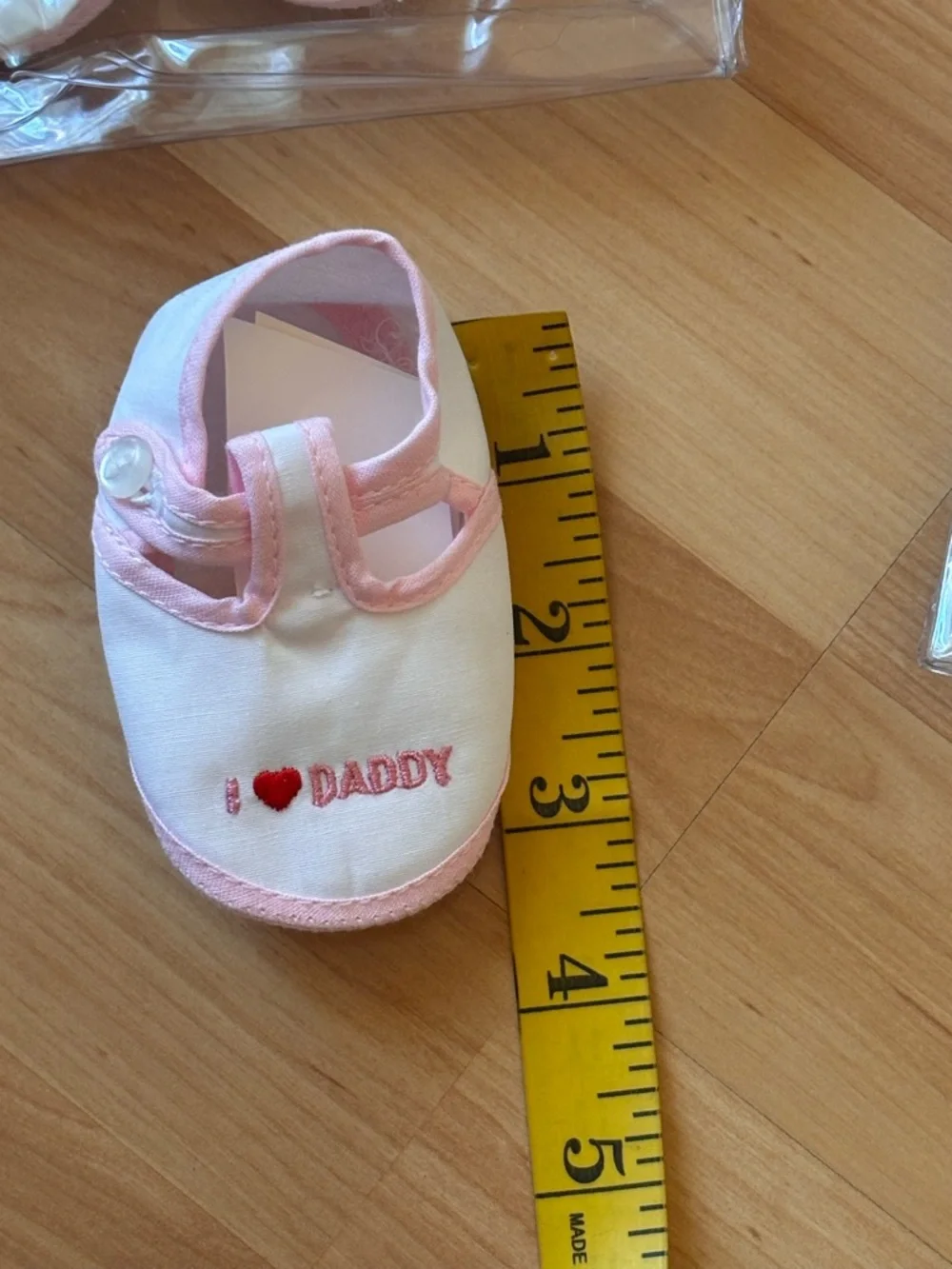 Baby‎ Pink Infant Vintage 80’s Mary Jane Shoes - I Love Mommy / I Love Daddy